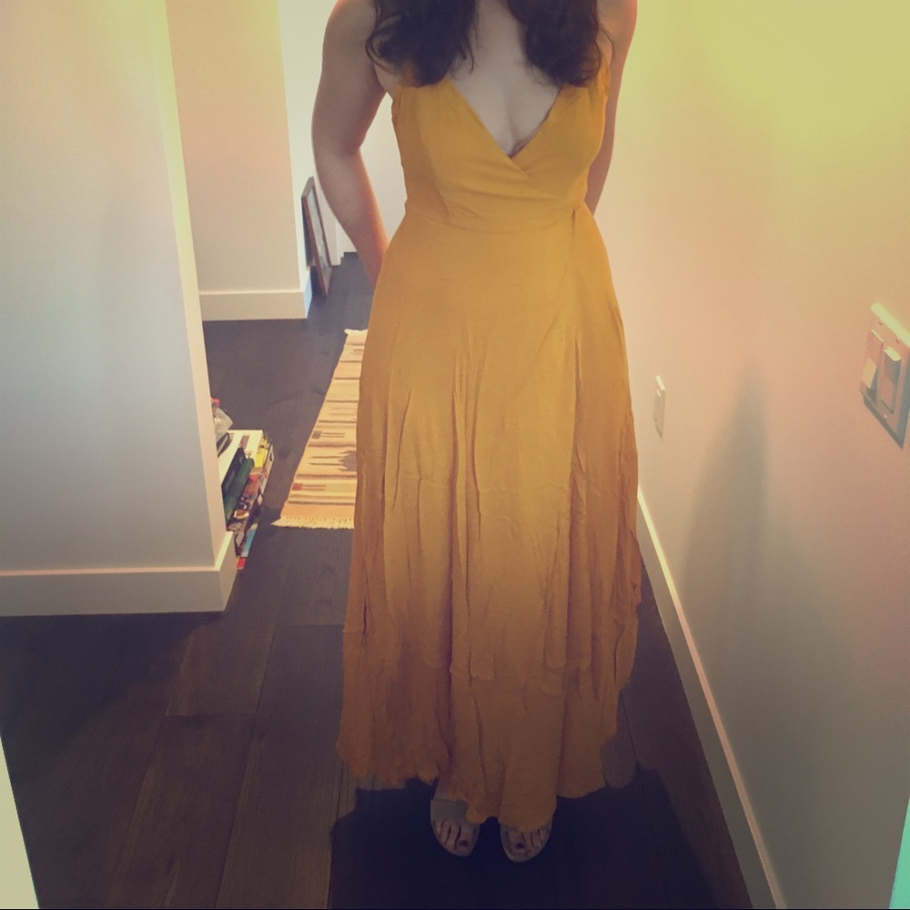 Never worn yellow long dress